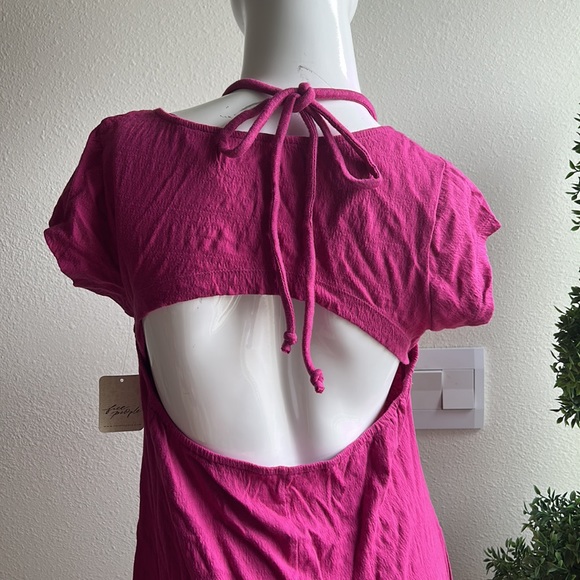 FREE PEOPLE BEACH COVER UP DRESS SIZE S MSRP $68.00 NWT - Picture 4 of 6